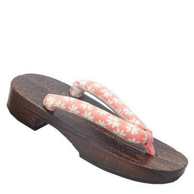 Children's Geta Sandals 【Pink Daisy】 - Getamashi