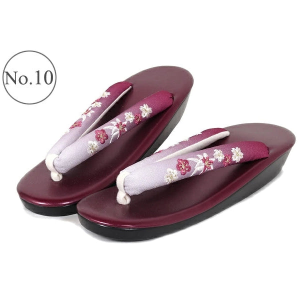 Women's Embroidered Soft Zori Sandals 【10 Colors Collection】
