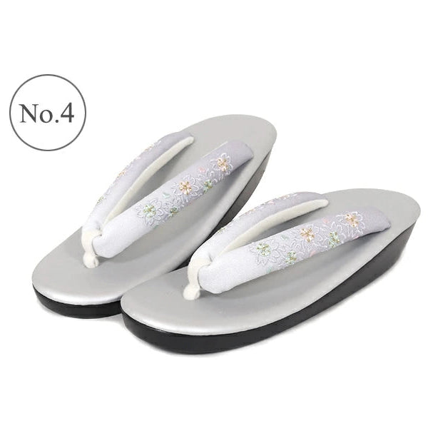 Women's Embroidered Soft Zori Sandals 【10 Colors Collection】