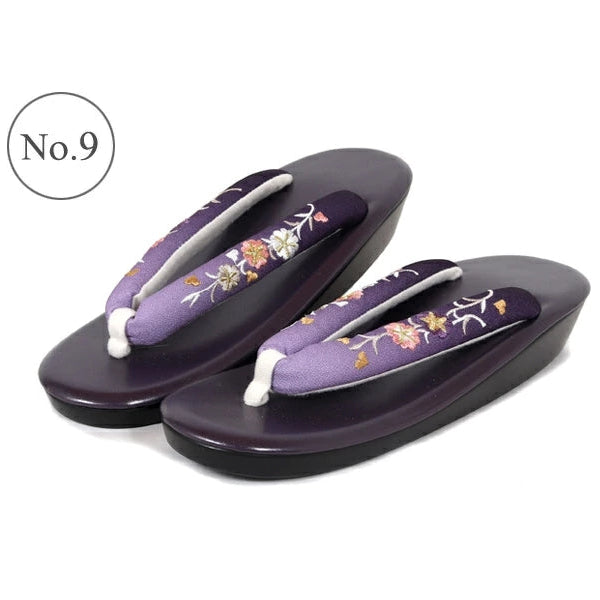 Women's Embroidered Soft Zori Sandals 【10 Colors Collection】