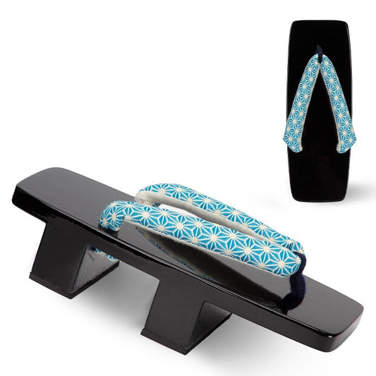 Women's Traditional Japanese Sandals 【Blue Asanoha】