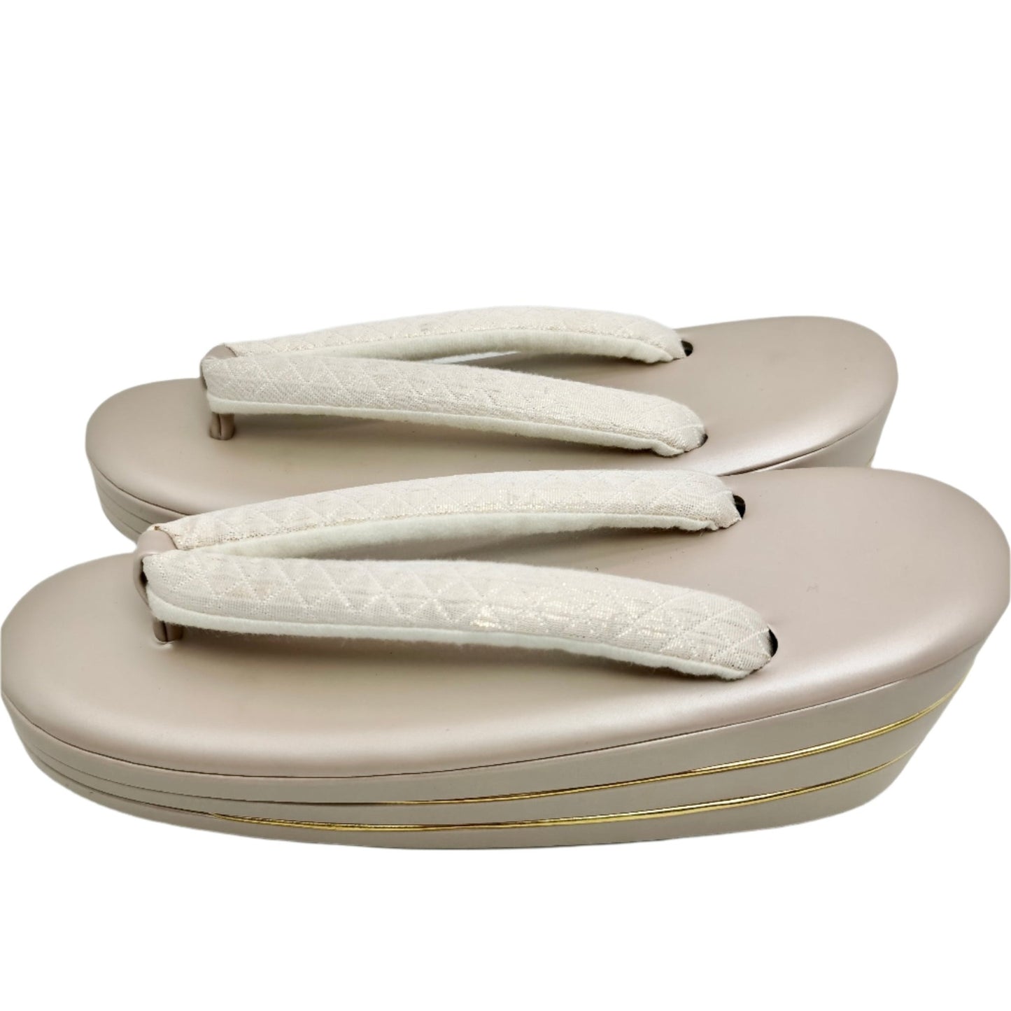 Women's Embroidered Wedge Zori Sandals 【Pink Harmony】 - Getamashi