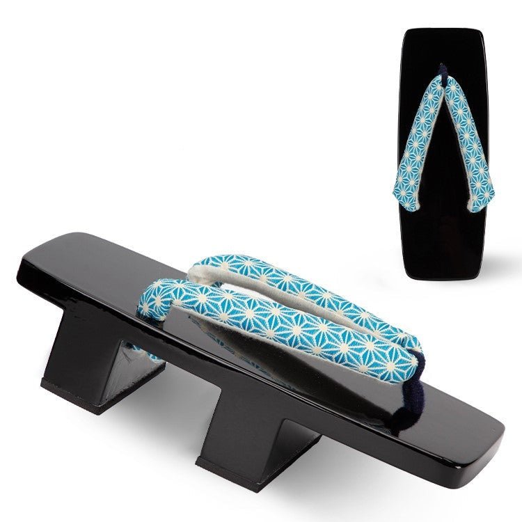 Women's Traditional Japanese Sandals 【Blue Asanoha】 - Getamashi