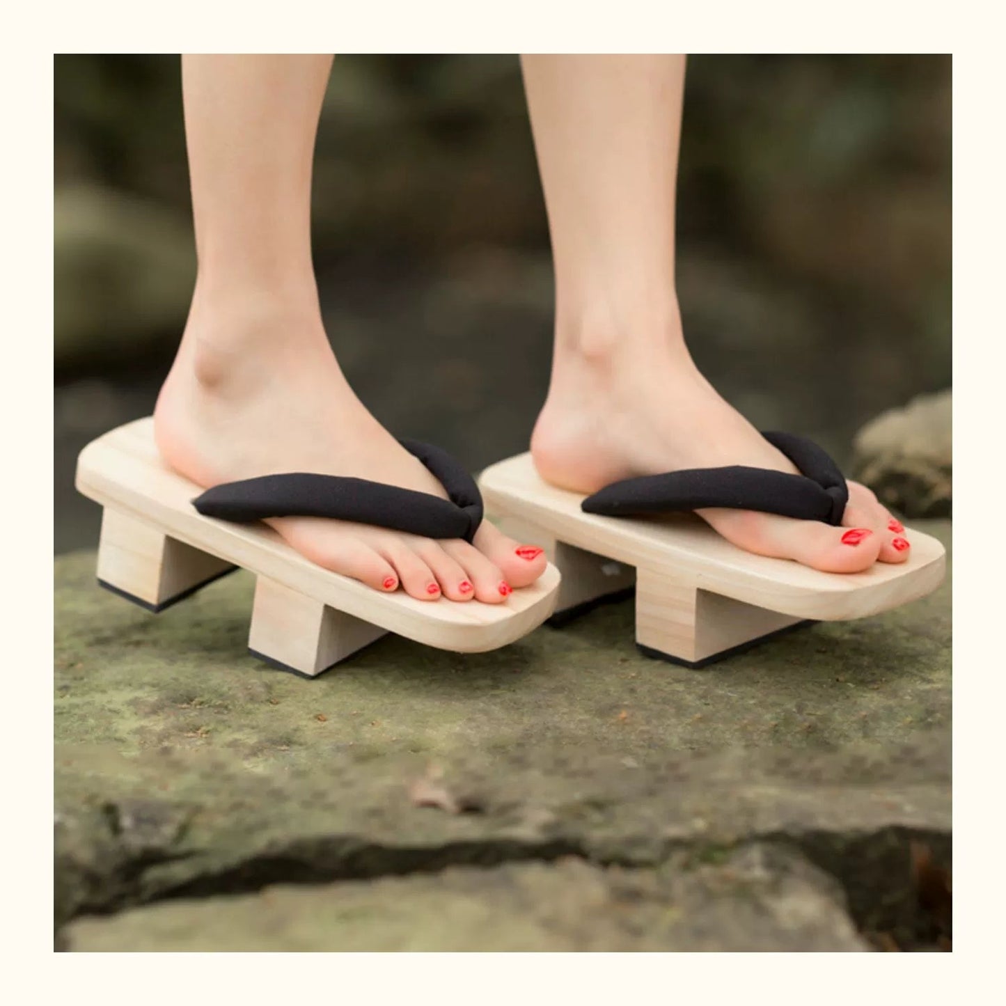 Women's Traditional Japanese Sandals 【Classic Black】 - Getamashi