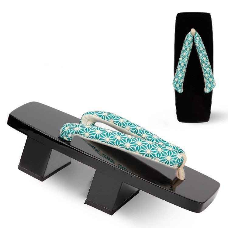 Women's Traditional Japanese Sandals 【Green Asanoha】 - Getamashi