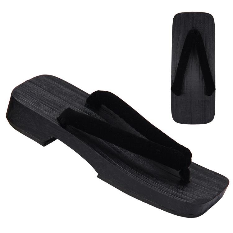 Men's Geta Shoes 【Simple Black】 - Getamashi