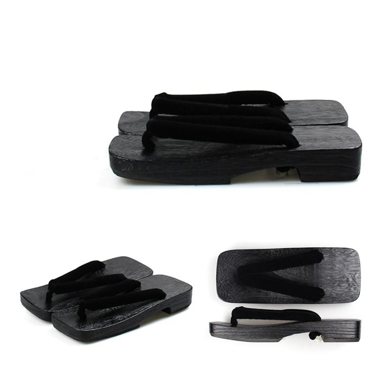 Men's Geta Shoes 【Simple Black】 - Getamashi