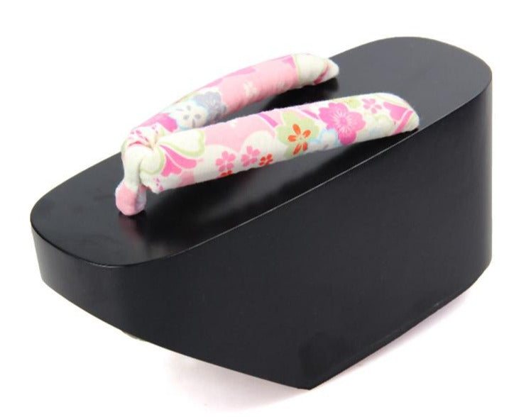 Black Geisha Shoes 【Pink Sakura】