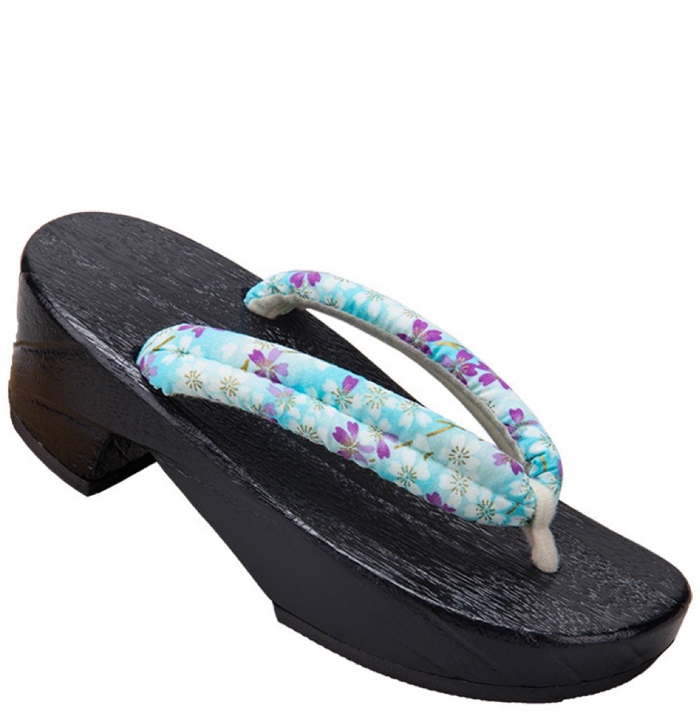 Women's Geta Clogs 【Blue Blossom】