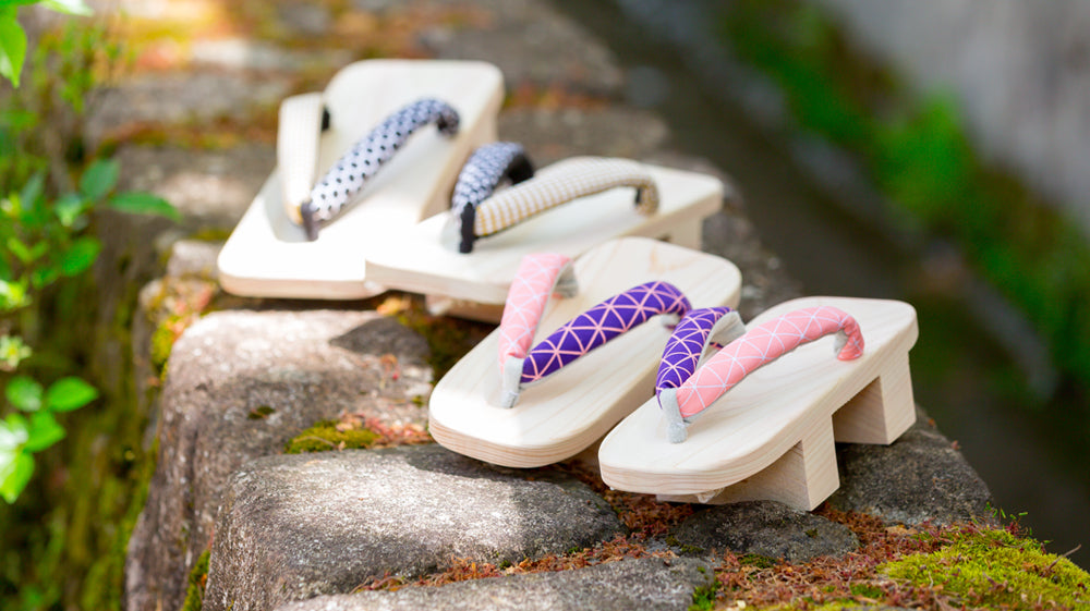 Colorful Straps Japanese Wooden Sandals