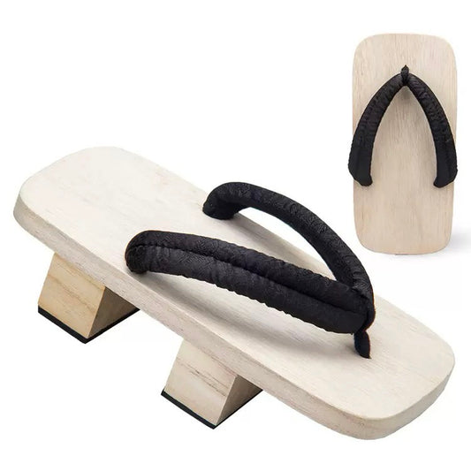 Men's Traditional Japanese Sandals 【White Base Classic Black】