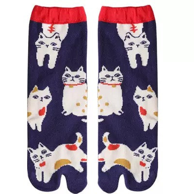 Japanese Tabi Socks 【Cute Cat & Animal】