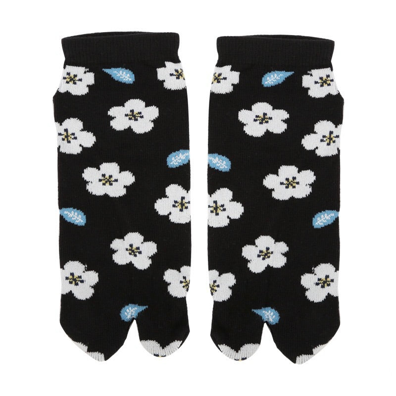Japanese Ankle Tabi Socks 【Floral】