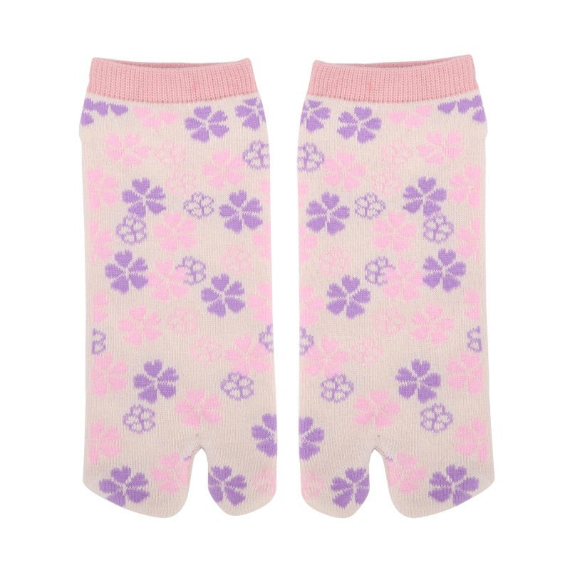 Japanese Ankle Tabi Socks 【Floral】