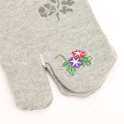 Japanese Tabi Socks 4 Pieces Set 【Floral & Morning Glory】