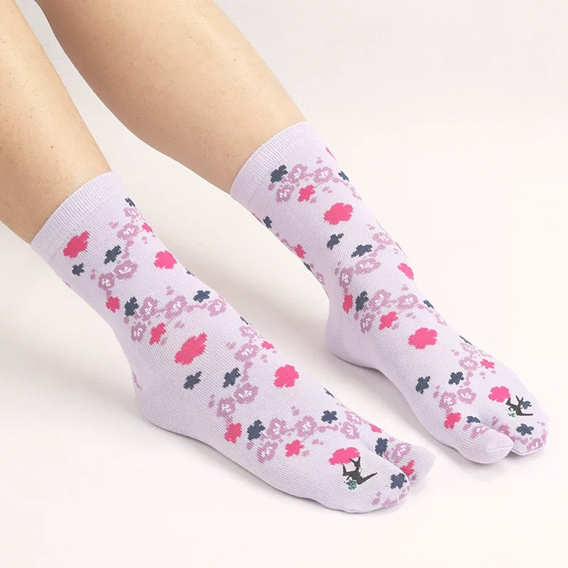 Japanese Tabi Socks 4 Pieces Set 【Floral & Morning Glory】