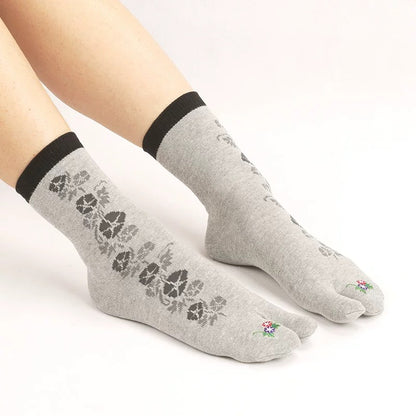 Japanese Tabi Socks 4 Pieces Set 【Floral & Morning Glory】
