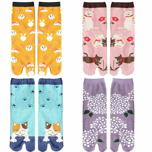 Japanese Tabi Socks 【Cute Cat & Animal】
