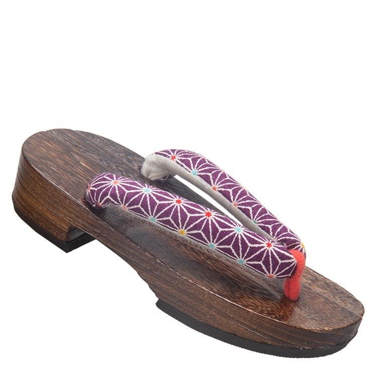 Children's Geta Sandals 【Purple Asanoha】 - Getamashi
