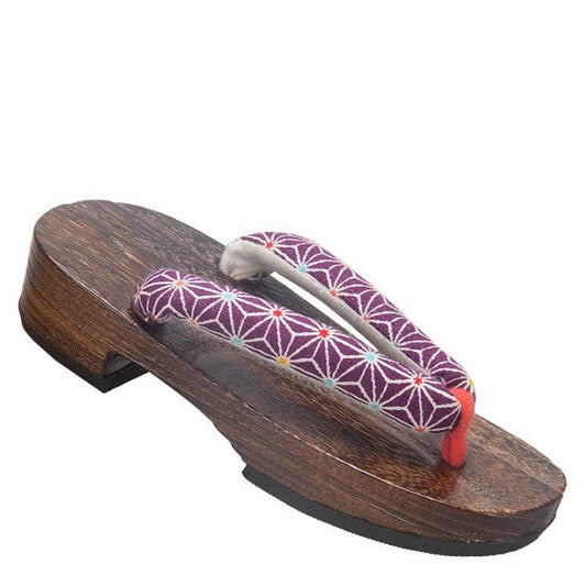 Children's Geta Sandals 【Purple Asanoha】 - Getamashi