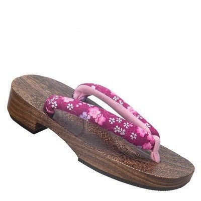 Children's Geta Sandals 【Purple Sakura】 - Getamashi
