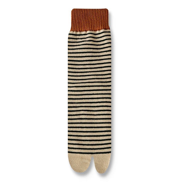 Colorful Stripes Mid-Calf Women Tabi Socks - Getamashi