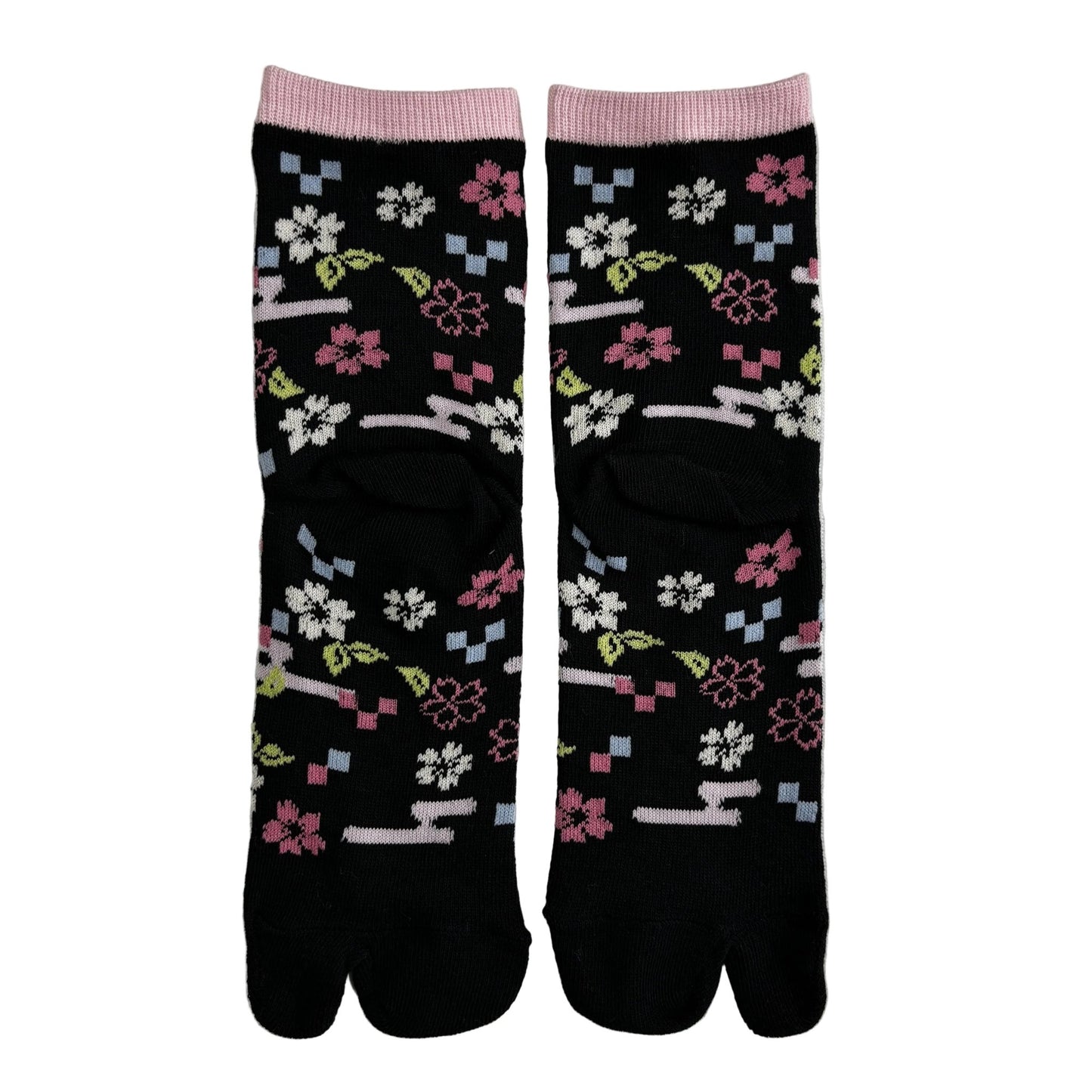 Japanese Tabi Socks 【Black Sakura】 - Getamashi