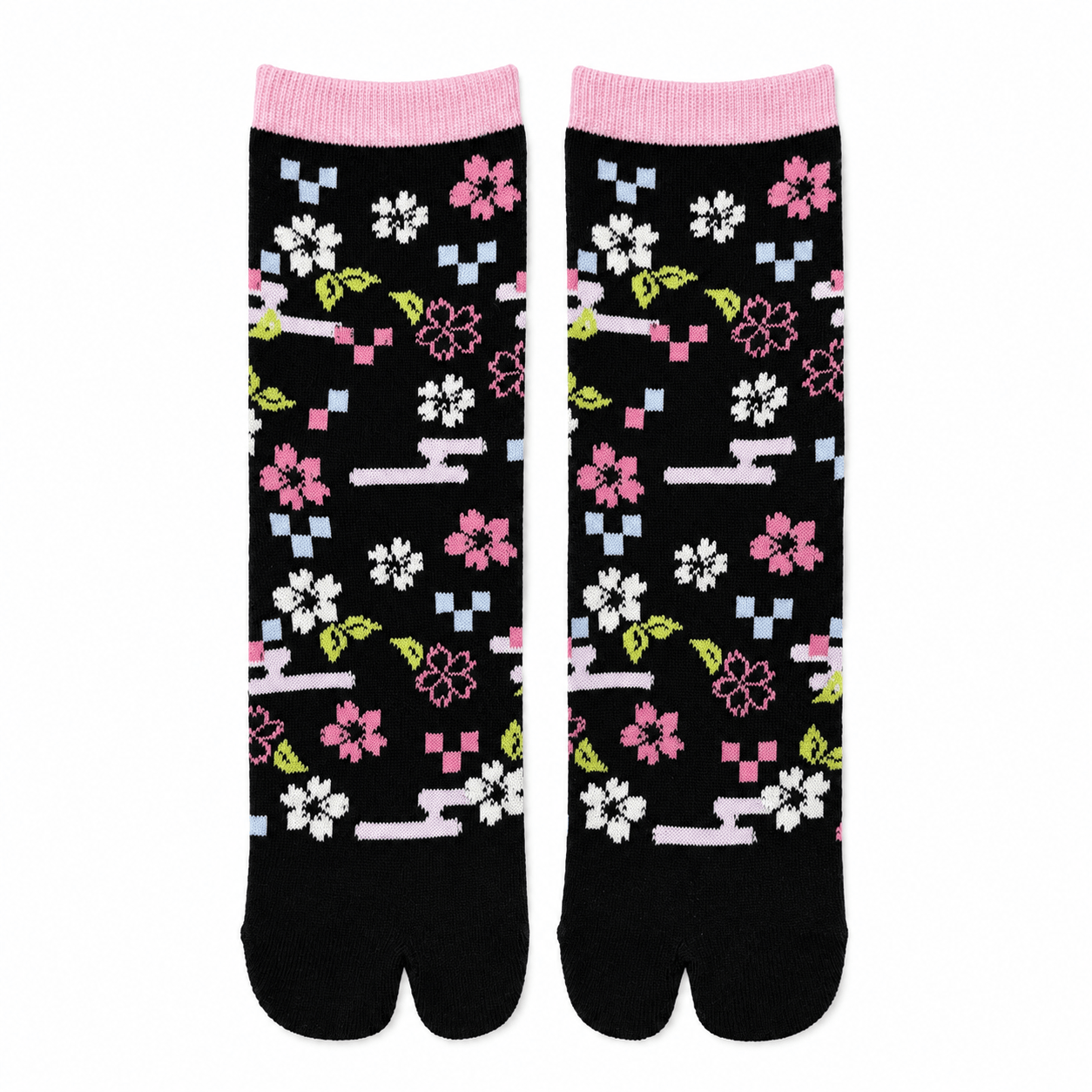 Japanese Tabi Socks 【Black Sakura】 - Getamashi