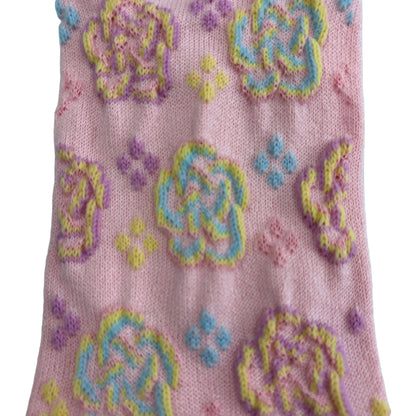 Japanese Tabi Socks 【Pink Textured Floral】 - Getamashi