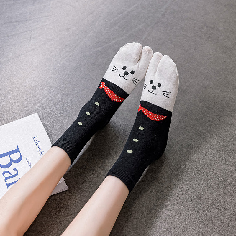 Japanese Tabi Socks 【Funny Cat Face】