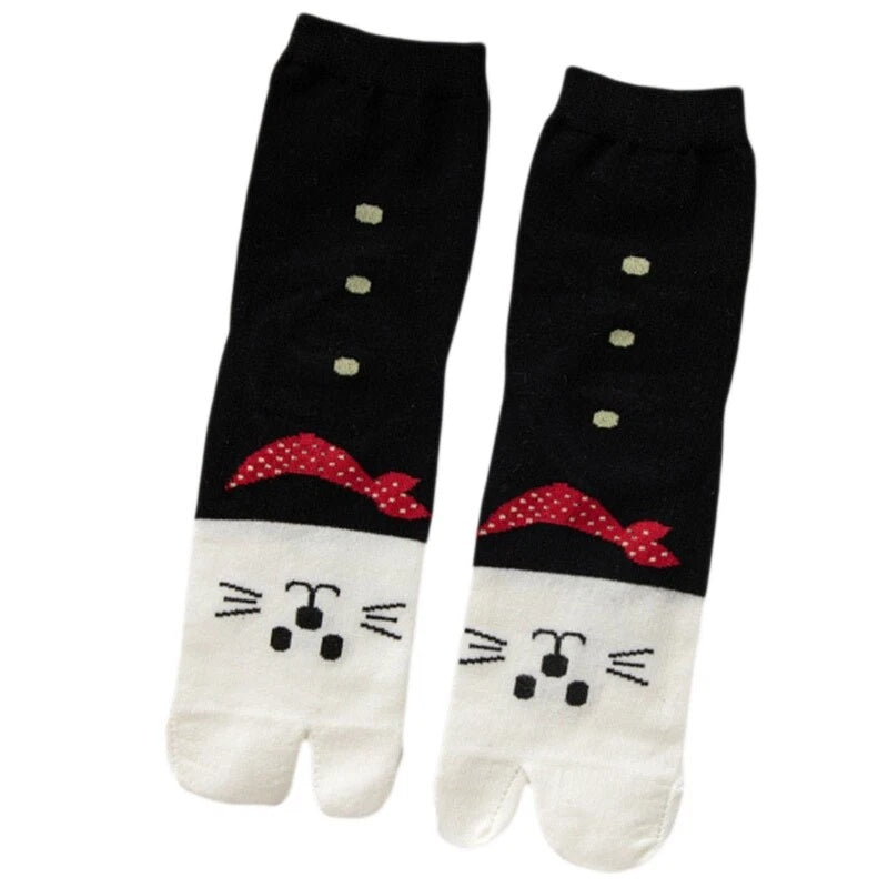 Japanese Tabi Socks 【Funny Cat Face】