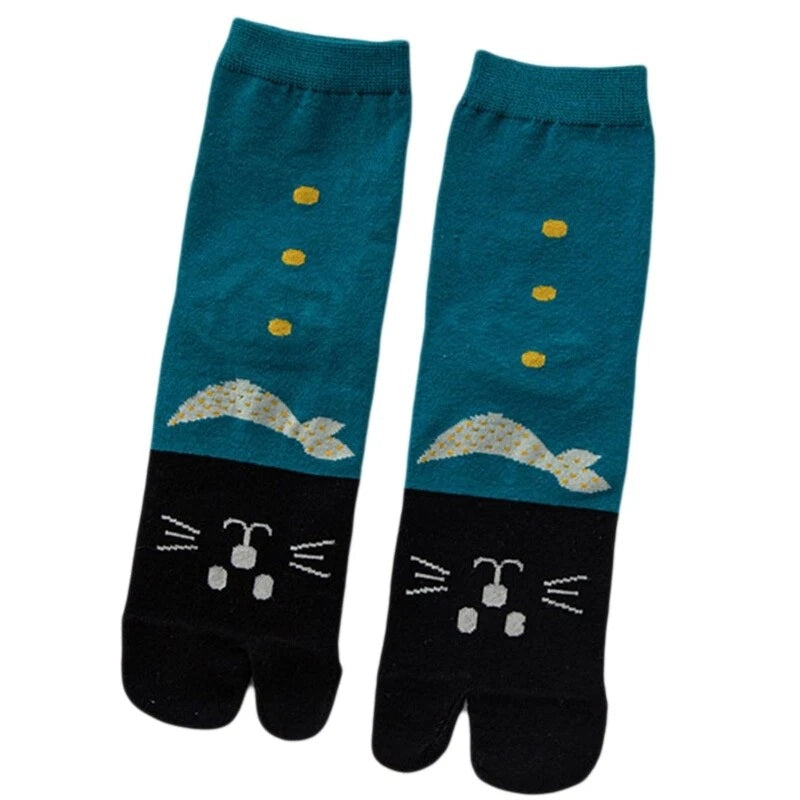 Japanese Tabi Socks 【Funny Cat Face】