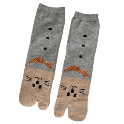 Japanese Tabi Socks 【Funny Cat Face】