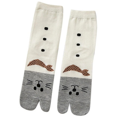 Japanese Tabi Socks 【Funny Cat Face】