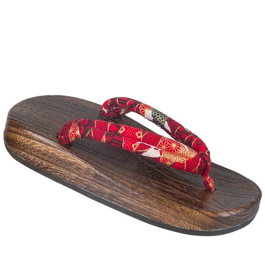 Unisex Geta Sandals 【Red Koi】 - Getamashi