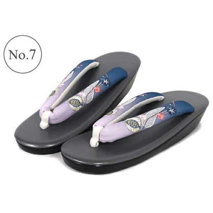 Women's Embroidered Soft Zori Sandals 【10 Colors Collection】 - Getamashi