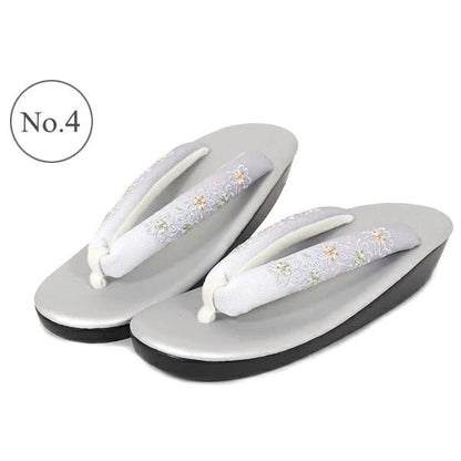 Women's Embroidered Soft Zori Sandals 【10 Colors Collection】 - Getamashi