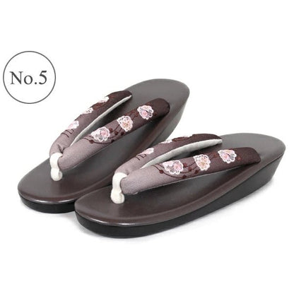 Women's Embroidered Soft Zori Sandals 【10 Colors Collection】 - Getamashi