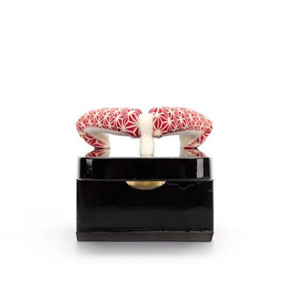 Women's Traditional Japanese Sandals 【Red Asanoha】 - Getamashi