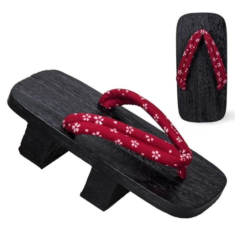 Men's Traditional Japanese Sandals 【Red Tiny Sakura】 - Getamashi