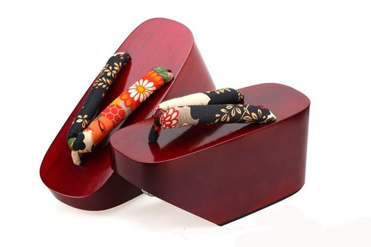 Brown Geisha Shoes 【Blossom】 - Getamashi