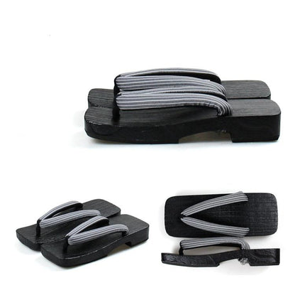 Men’s Geta Shoes 【Stripe Pattern】 - Getamashi