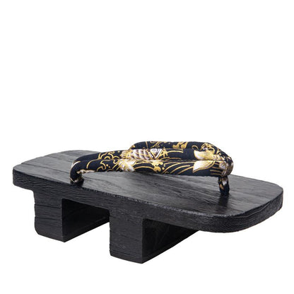Men’s Traditional Japanese Sandals 【Black Koi】 - Getamashi