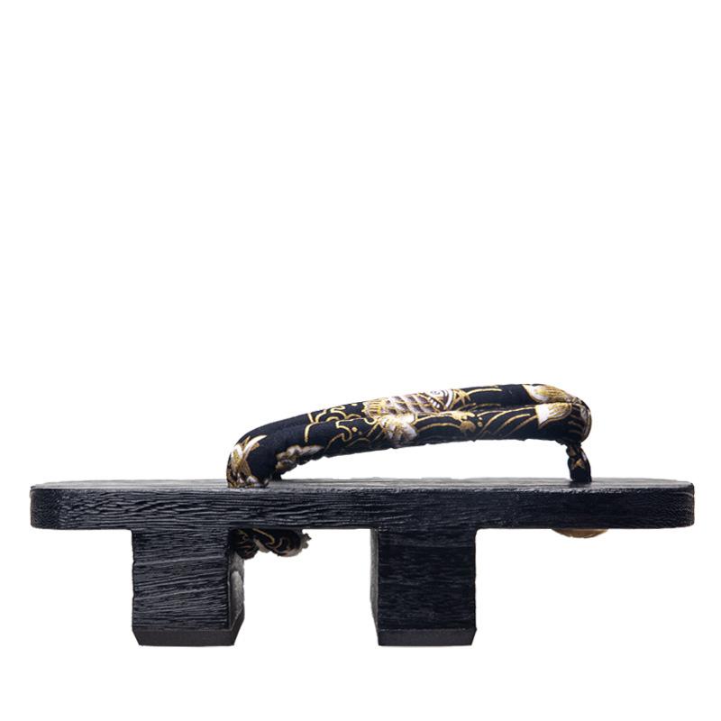Men’s Traditional Japanese Sandals 【Black Koi】 - Getamashi