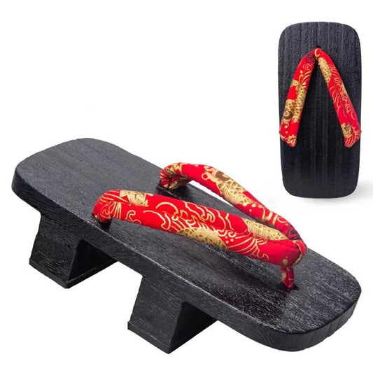 Men’s Traditional Japanese Sandals 【Red Koi】 - Getamashi