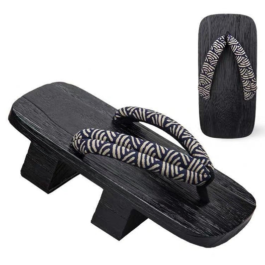 Men's Traditional Japanese Sandals 【Seigaiha】 - Getamashi
