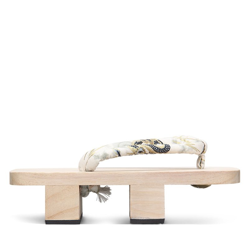 Men’s Traditional Japanese Sandals 【White Dragon】 - Getamashi