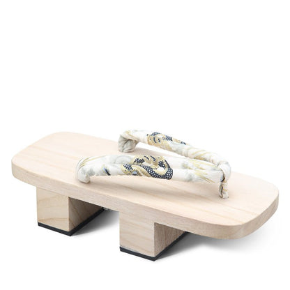 Men’s Traditional Japanese Sandals 【White Dragon】 - Getamashi