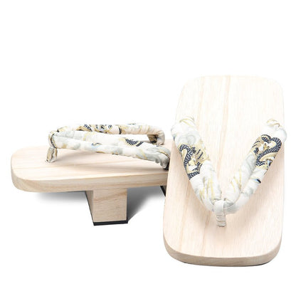 Men’s Traditional Japanese Sandals 【White Dragon】 - Getamashi