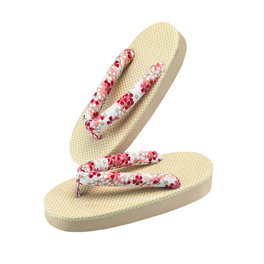 Unisex Zori Sandals 【Pink Sakura】 - Getamashi